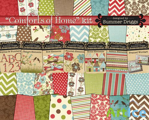 Scrap Set - Comforts of Home PNG and JPG Files