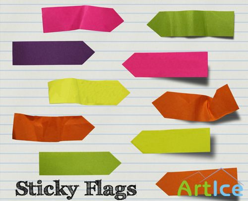 Sticky Flags PNG Files