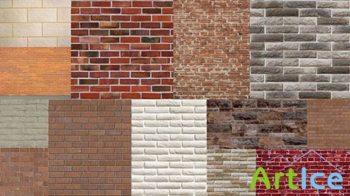 Set of Textures and simple brick facade