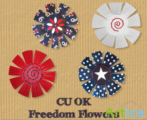 Freedom Flowers PNG Files