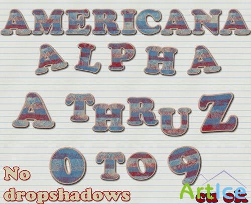 Americana Alpha PNG Files