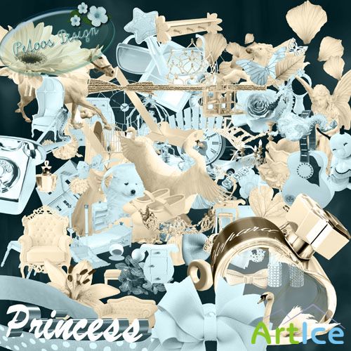 Scrap Kit - Princess PNG Files