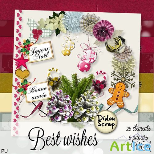 Scrap - Best Wishes PNG and JPG Files