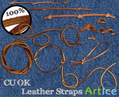 Leather Straps PNG Files