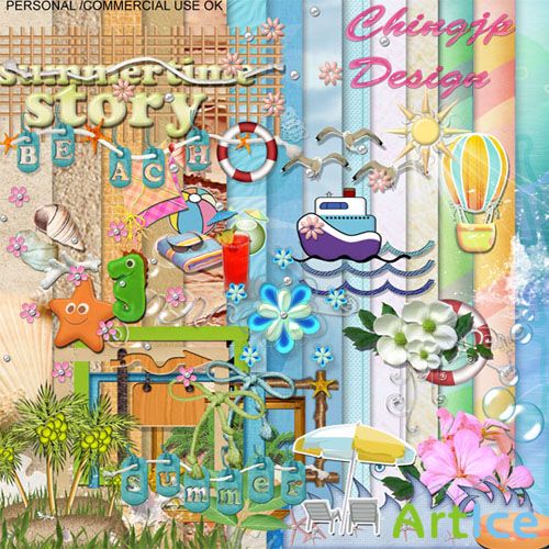 Scrap - Summertime Story PNG and JPG Files