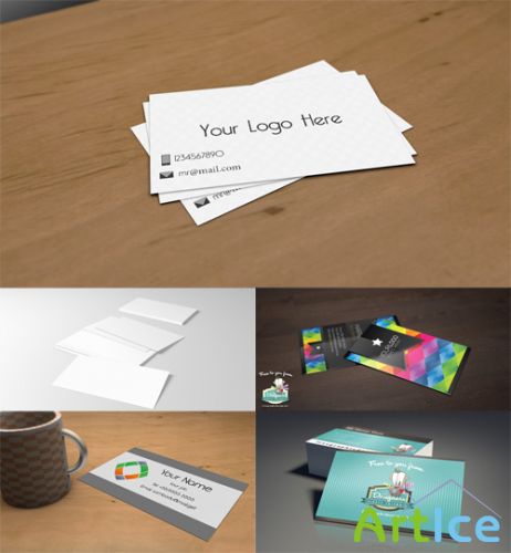 5 Business ards Mock-up Templates