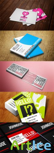 5 Business ards Mock-up Templates Vol.2
