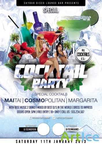 Coctail Party Flyer Template