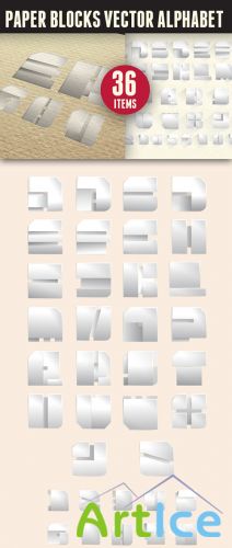 Paper Blocks Vector Alphabet