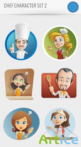 Chef Vector Character PSD Template