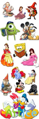 Cartoon Characters on a Transparent Background PNG Files