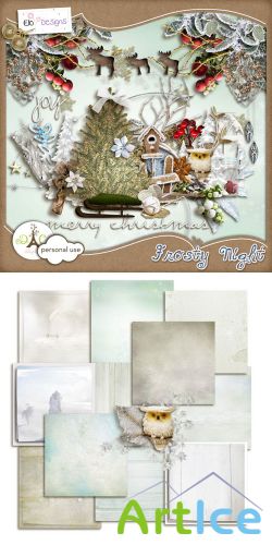 Scrap Set - Frosty Night PNG and JPG Files