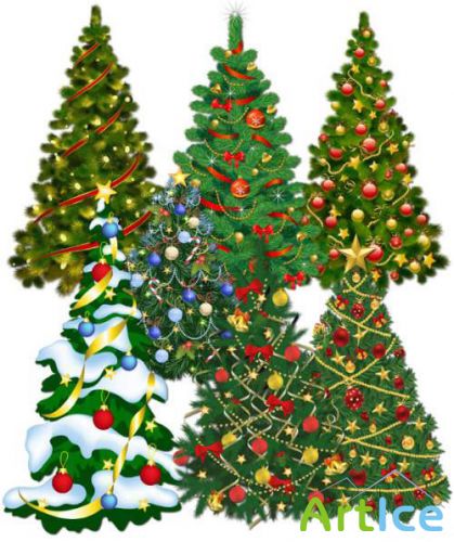 Christmas Trees PNG Files