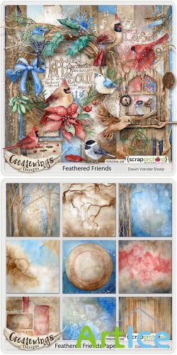 Scrap Set - Feathered Friends PNG and JPG Files