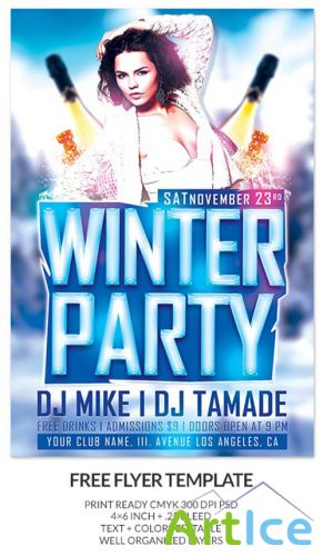 Winter Event Party Flyer/Poster PSD Template