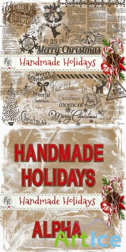 Handmade Holidays PNG Files