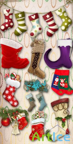 Christmas Shoes and Socks PNG Files