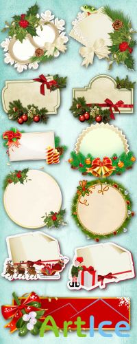 Christmas Labels PNG Files