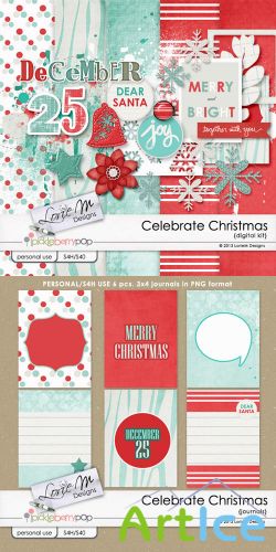 Scrap - Celebrate Christmas Kit PNG and JPG Files