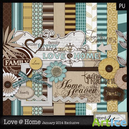 Scrap Set - Love @ Home PNG and JPG Files