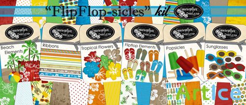 Scrap - FlipFlop-Sicles Kit PNG and JPG Files