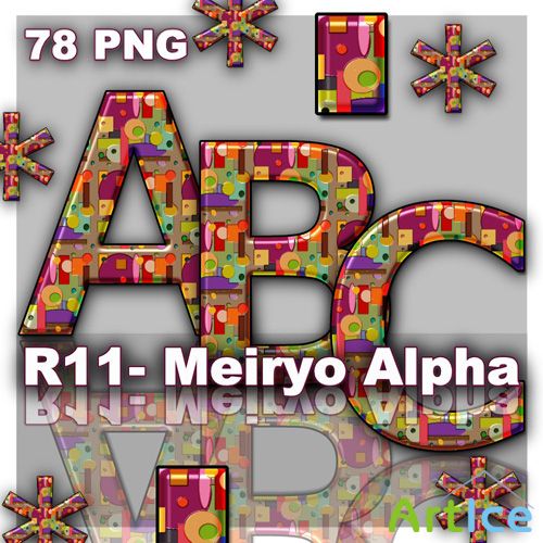 Meiryo Alpha PNG Files