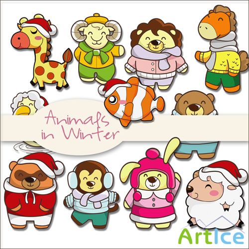 Animals in Winter PNG Files
