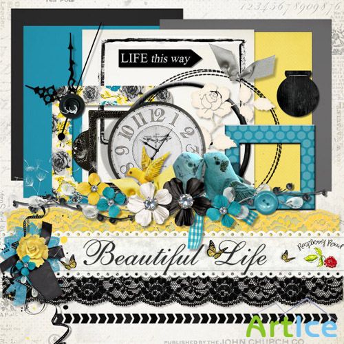 Scrap - Beautiful Life PNG and JPG Files