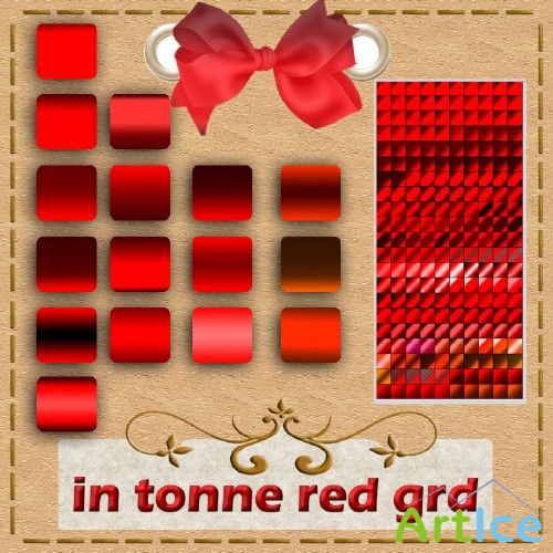 Colored Red Tone Photoshop Gradients