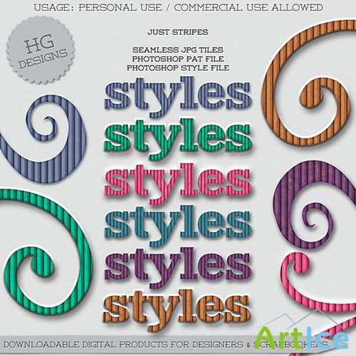 Just Stripes Photoshop ASL Styles