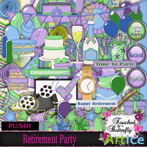 Scrap - Retirement Party PNG and JPG Files