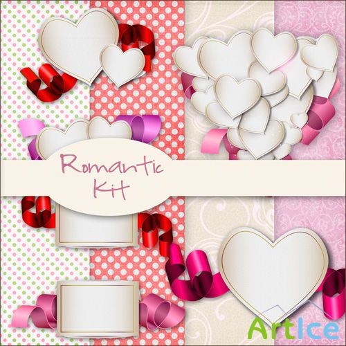 Romantic Kit PNG and JPG Files