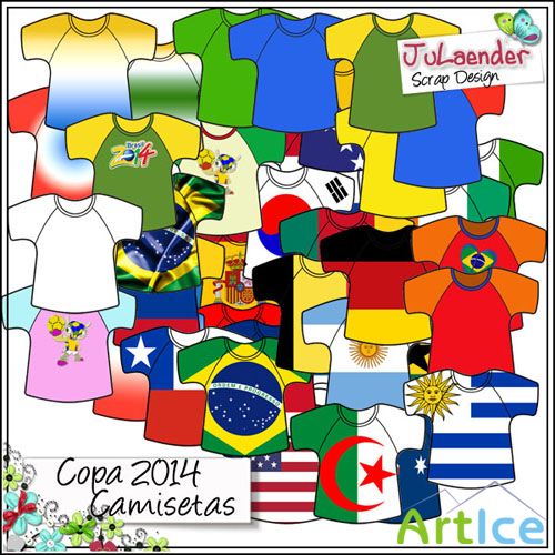 Copa 2014 Camisetas PNG Files