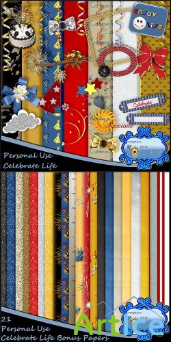Scrap - Celebrate Life Kit PNG and JPG Files