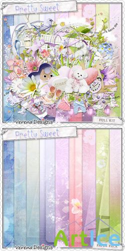 Scrap - Pretty Sweet Kit PNG and JPG Files