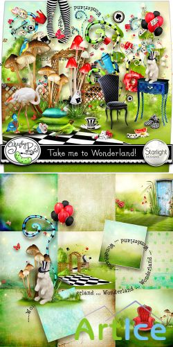 Scrap Set - Take me to Wonderland!!! PNG and JPG Files