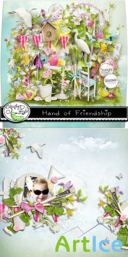 Scrap Set - Hand of Friendship PNG and JPG Files