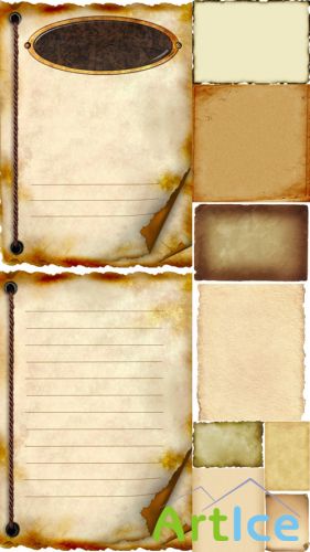Sheets of old Notebooks set of Textures JPG Files