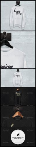 GraphicRiver - Black White Sweatshirt Mockup 5546600