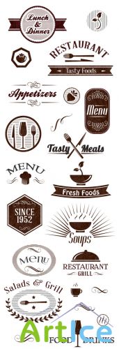 Restaurant Logos Vector Set