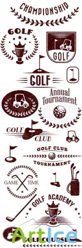 Golf Logos Vector Set