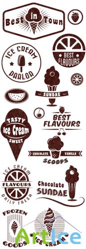 Logos Ice Cream Vector Set