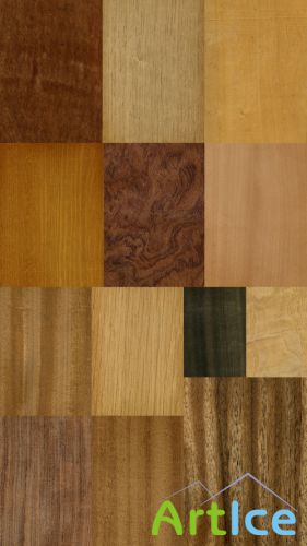Collection of thirty Different Textures of Wood