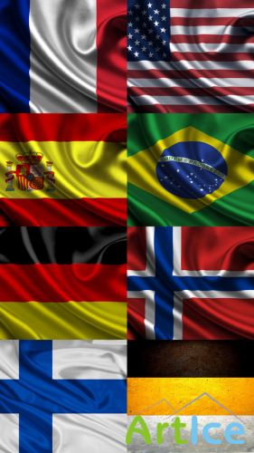 Wallpapers Flags of different States JPG Files