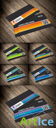 Creative Business Card PSD Template with Carbon Fiber Background