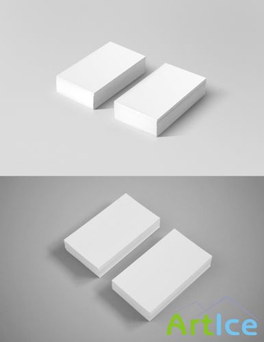 2 Clean Business Card Mock-up Templates PSD