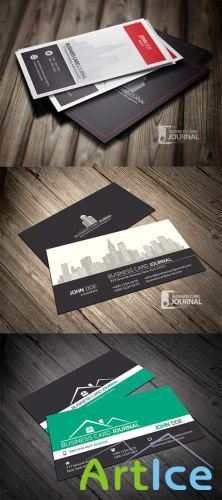 3 Real Estate Business Card Templates PSD