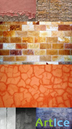 High Quality Wall Textures - Brick Concrete & Cracked Paint