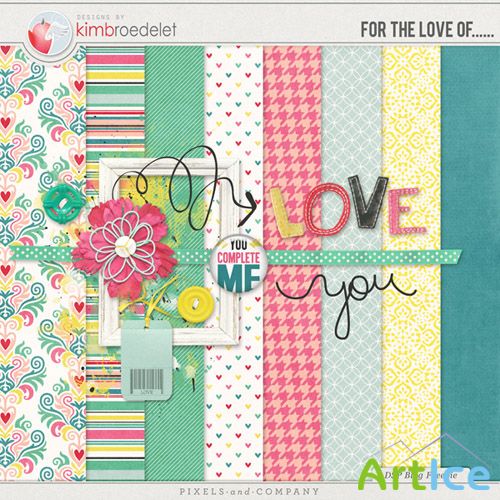 Scrap Set - For the Love Of... PNG and JPG Files