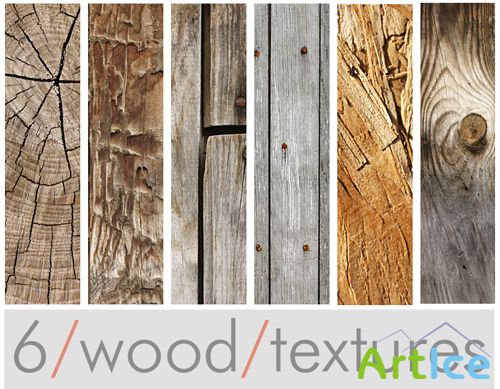 Six Wood Textures JPG Files